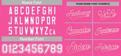 Pink White Full-Button Classic Baseball Jersey 3