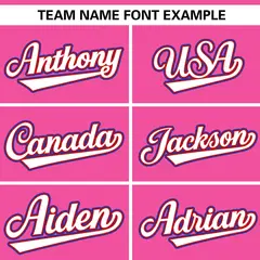 Pink White Gradient Ribbed Authentic Baseball Jersey 3