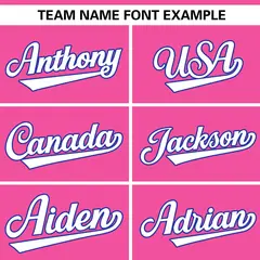 Pink White Gradient Ribbed Authentic Baseball Jersey 3