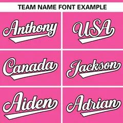 Pink White Gradient Ribbed Authentic Baseball Jersey 3