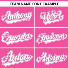 Pink White Gradient Star Pattern Authentic Baseball Jersey 3