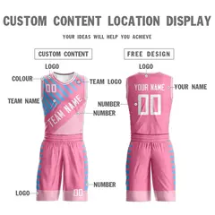 Pink White Graffiti Bar Pattern Sets Basketball Jersey 3