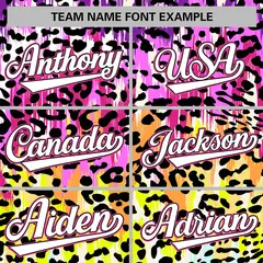 Pink White Graffiti Pattern Full-Zip Varsity Letterman Bomber Jacket 5