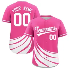 Pink White Graffiti Wind Mark Baseball Jersey 1