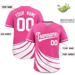 Pink White Graffiti Wind Mark Baseball Jersey 2