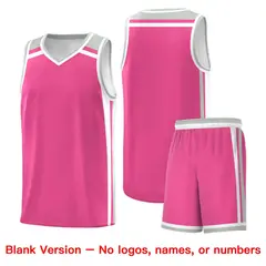 Pink White Gray Color Charge Series Team Basketball Jersey 7