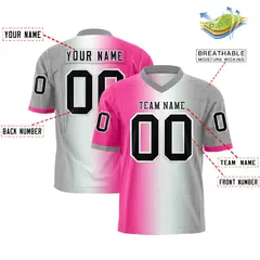 Pink White-Gray Gradient Fashion Authentic Football Jersey 2