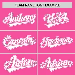Pink White Half Stripe Authentic Baseball Jersey 3
