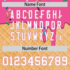Pink White Ice Cream Pattern V-Neck Hockey Jersey 4