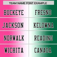 Pink White-Kelly Green Gradient Football Jersey 3