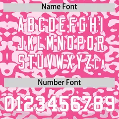 Pink White Leopard Print Baseball Jersey 4