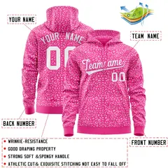 Pink White Leopard Print Varsity Full-Zip Letterman Jacket Hoodie 4
