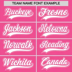 Pink White Light Pink Baseball Jersey 4