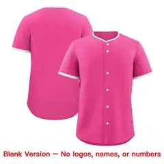 Pink White Light Pink Baseball Jersey 8