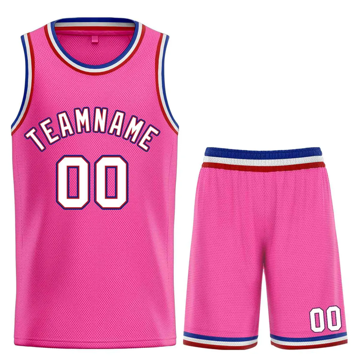 Pink White-Maroon Bull Classic Sets Basketball Jersey
