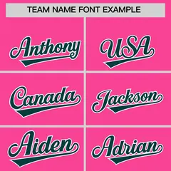 Pink White-Midnight Green Raglan Three Stripes Varsity Full-Snap Letterman Jacket Hoodie 5