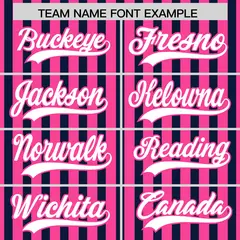 Pink White Navy American Flag Graffiti Baseball Jersey 3