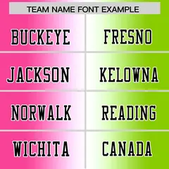 Pink White-Neon Green Gradient Football Jersey 3