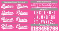 Pink White-Pink Classic Style Authentic Baseball Jersey 3