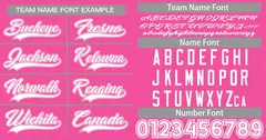 Pink White-Pink Classic Style Authentic Baseball Jersey 3