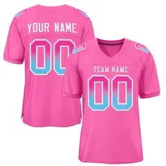 Pink White-Pink Gradient Fashion Outdoor Football Jersey