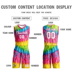 Pink White-Pink Graffiti Pattern Mesh Basketball Jersey 3