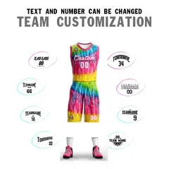 Pink White-Pink Graffiti Pattern Mesh Basketball Jersey 4