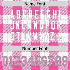 Pink White Plaid Pattern Authentic Football Jersey 4