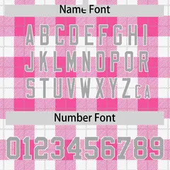 Pink White Plaid Varsity Letterman Baseball Jacket 4