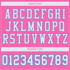Pink White-Powder Blue Classic Mesh Football Jersey 3
