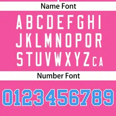 Pink White-Powder Blue Color Block Two-Button Softball Jersey 4