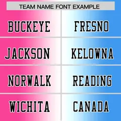 Pink White-Powder Blue Gradient Football Jersey 3