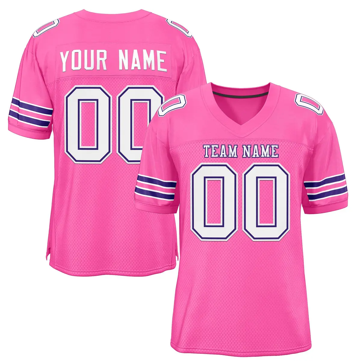 Pink White-Purple Classic Style Authentic Football Jersey