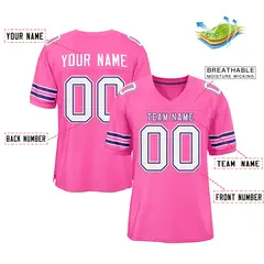 Pink White-Purple Classic Style Authentic Football Jersey 2