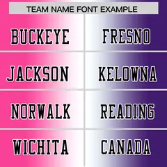 Pink White-Purple Gradient Fashion Authentic Football Jersey 3