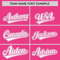 Pink White Raglan Lace-Up Neck Hockey Hoodie Jersey 3
