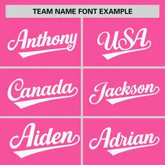 Pink White Raglan Sleeves Authentic Baseball Jersey 3