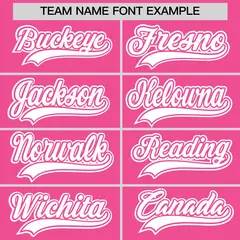 Pink White Reversible Raglan Sleeves Baseball Jersey 7