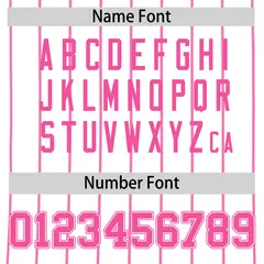 Pink White Reversible Stripe Baseball Jersey 6