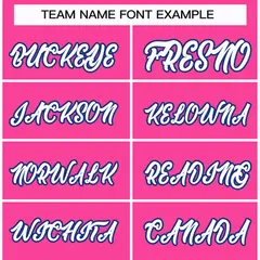 Pink White-Royal Classic Hockey Jersey 3