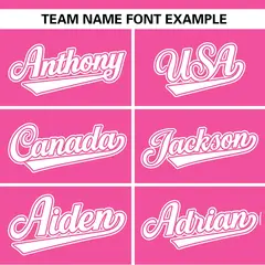 Pink White Side Spot Raglan Pullover Baseball Jersey 3