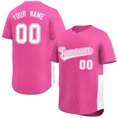 Pink White Side Two-Tone Authentic Baseball Jersey 1