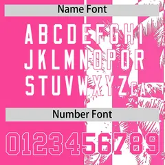 Pink White Split Coconut Tree Baseball Jersey 4