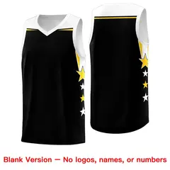 Pink White Star Color Block Two Tone Side Basketball Jersey 6
