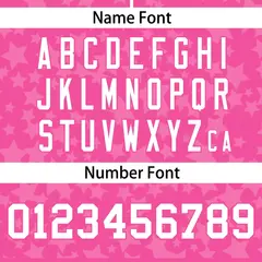 Pink White Star Graffiti Authentic Baseball Jersey 4