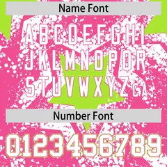 Pink White Star Graffiti Baseball Jersey 8