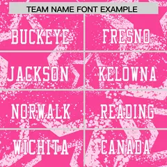Pink White Star Graffiti Pattern Authentic Football Jersey 3