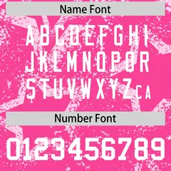 Pink White Star Graffiti Pattern Authentic Football Jersey 4