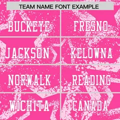 Pink White Star Pattern Authentic Football Jersey 3