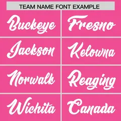 Pink White Star Pattern Raglan Sleeves Football Jersey 3
